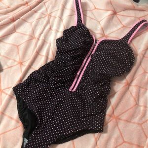 One-Piece Polka Dot Swimsuit